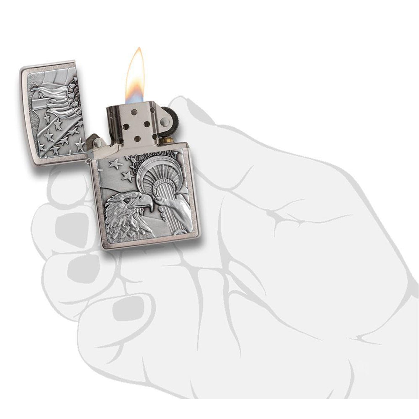 Zippo Patriotic Eagle Lighter #25