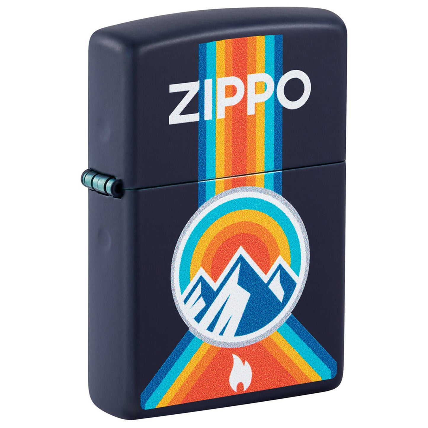 Zippo 防風打火機:海軍藍啞光登山主題 #81