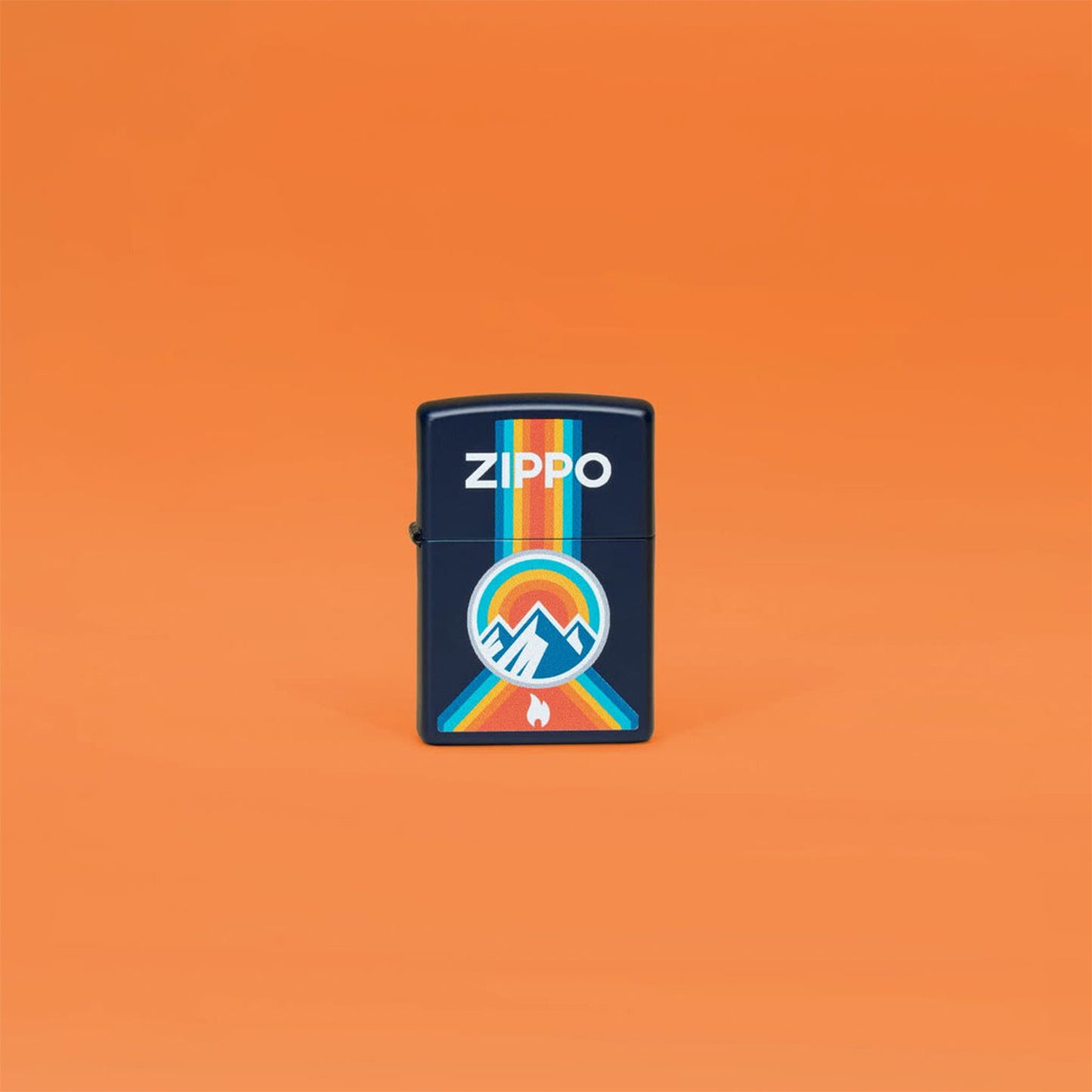 Zippo 防風打火機:海軍藍啞光登山主題 #81