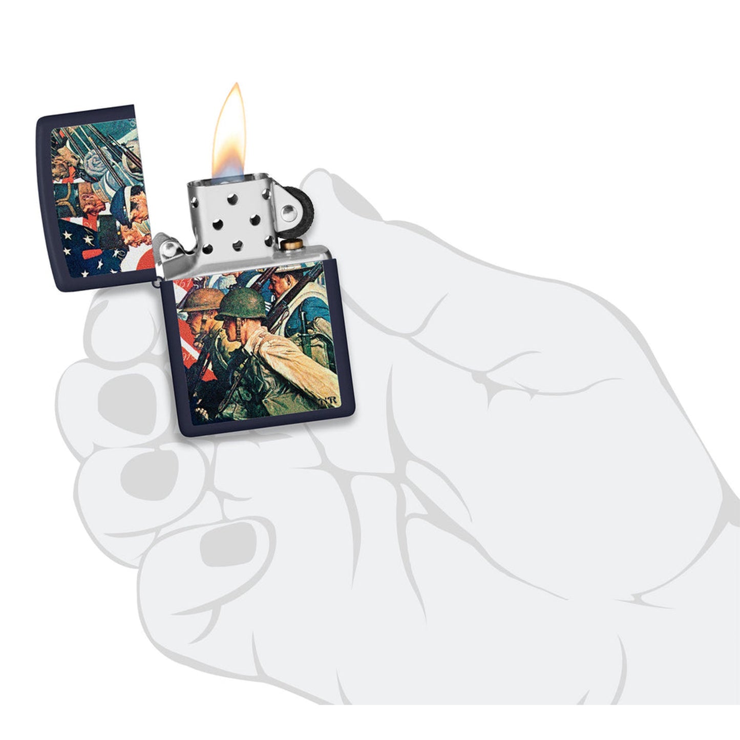 Zippo Norman Rockwell 經典畫作系列防風打火機:記錄美國陸軍的歷史 #78