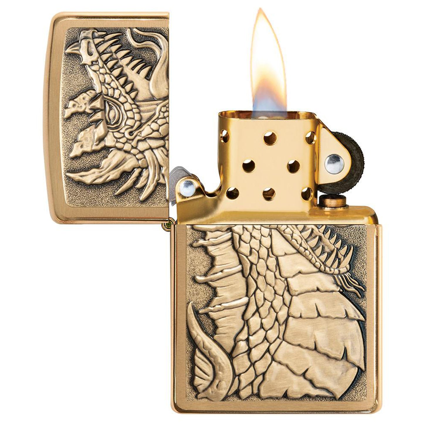 Zippo 防風打火機:龍紋徽章設計 #67