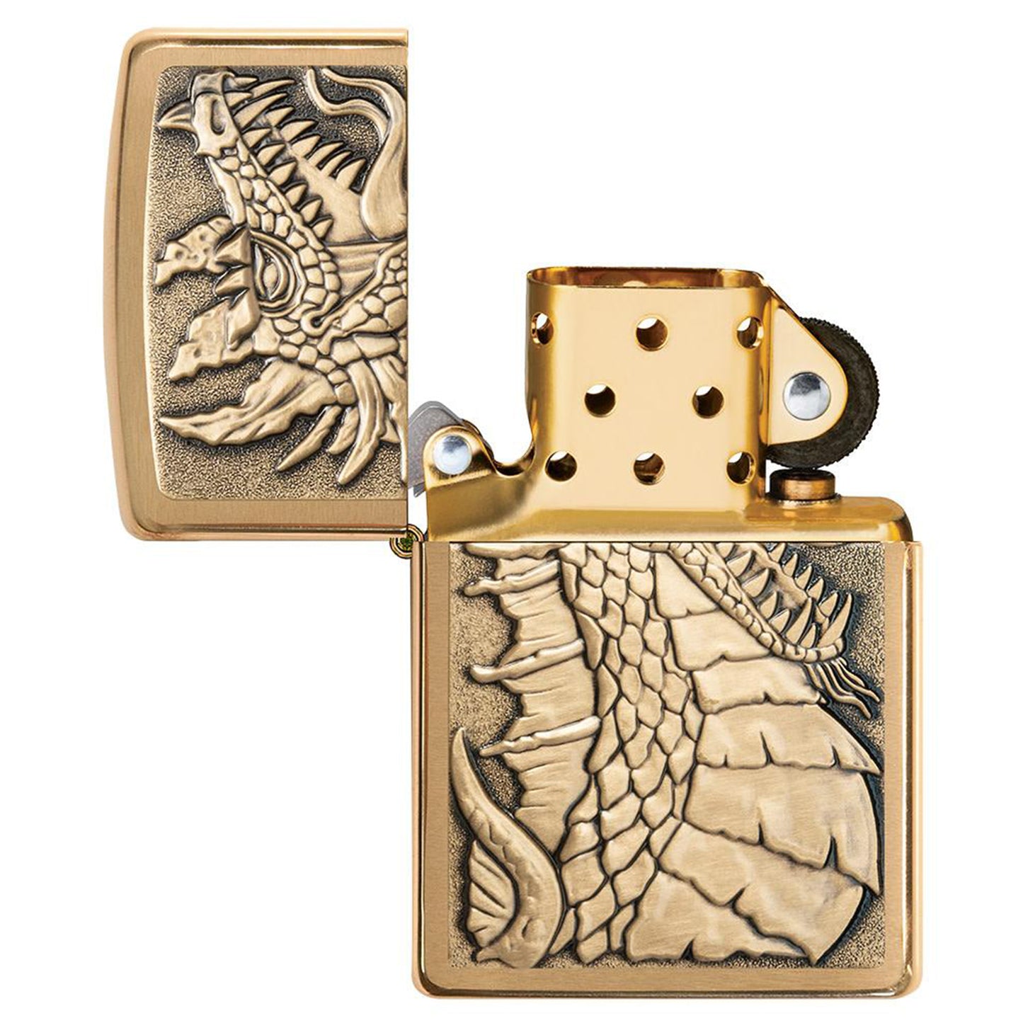 Zippo 防風打火機:龍紋徽章設計 #67