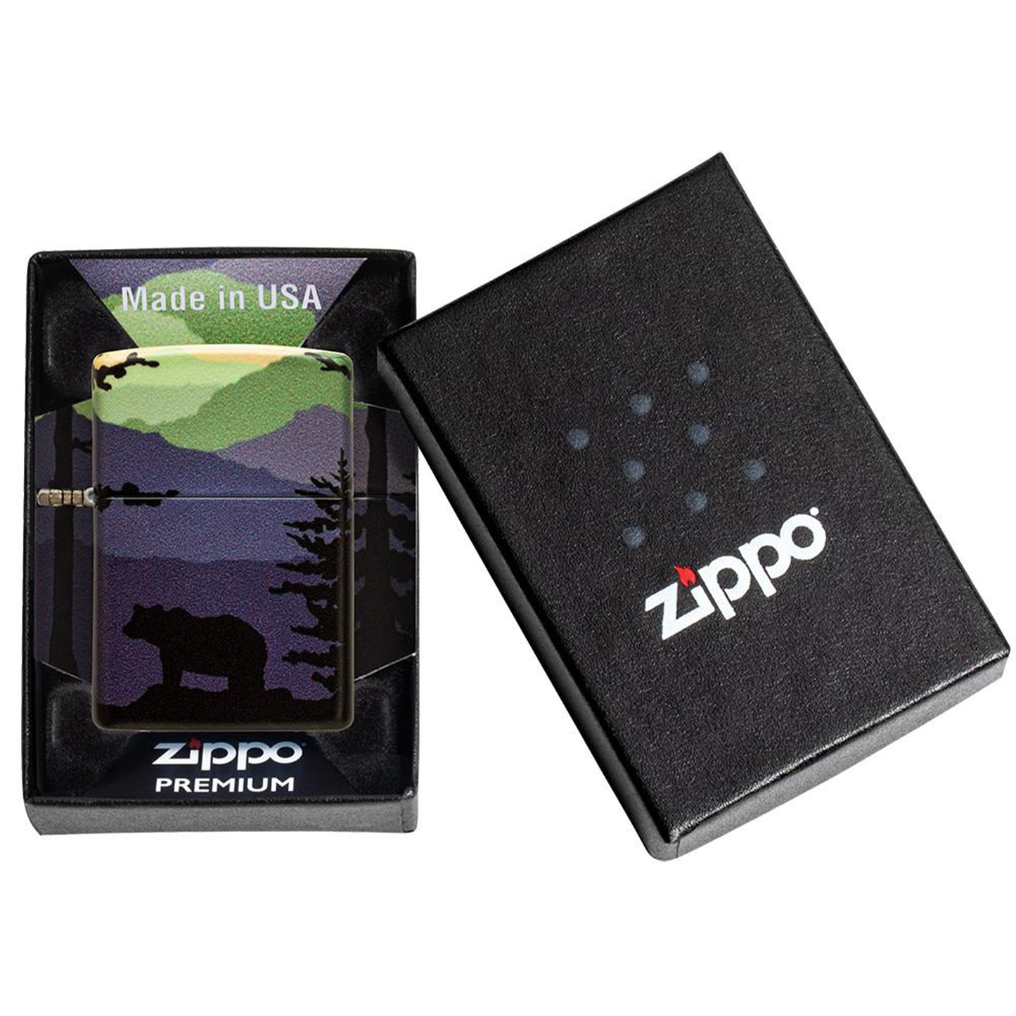 Zippo 540 Fusion 防風打火機: 山景野生熊設計 #35