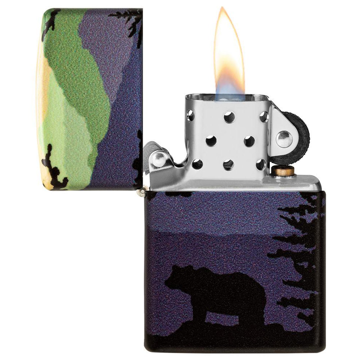 Zippo 540彩色工藝防風打火機:風景熊設計 #35