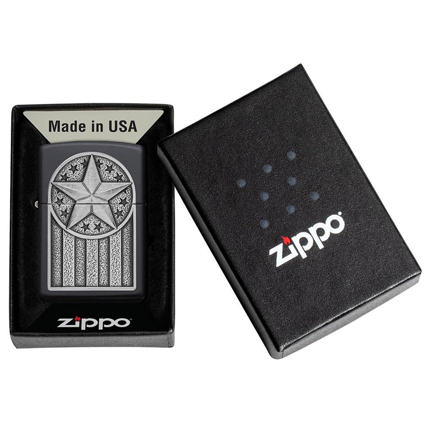 Zippo 防風打火機:國旗金屬徽章 #36
