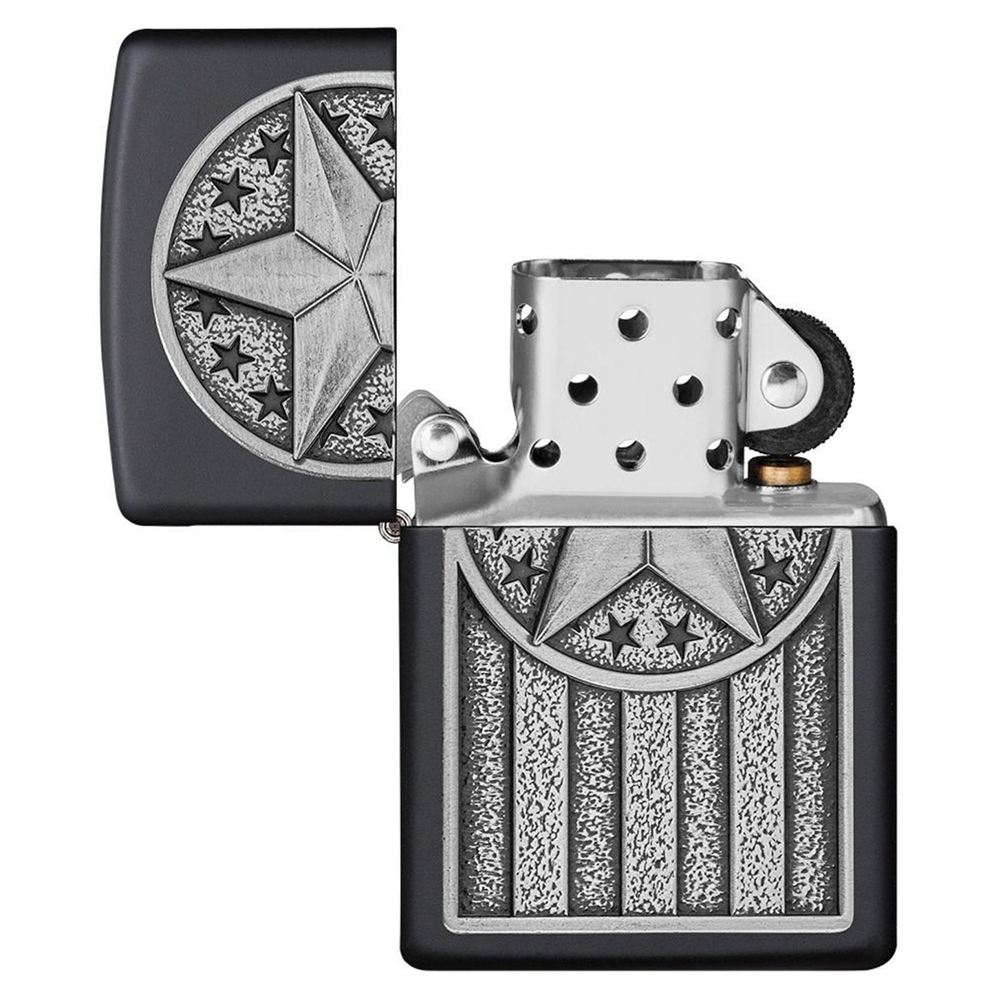 Zippo 防風打火機:國旗金屬徽章 #36
