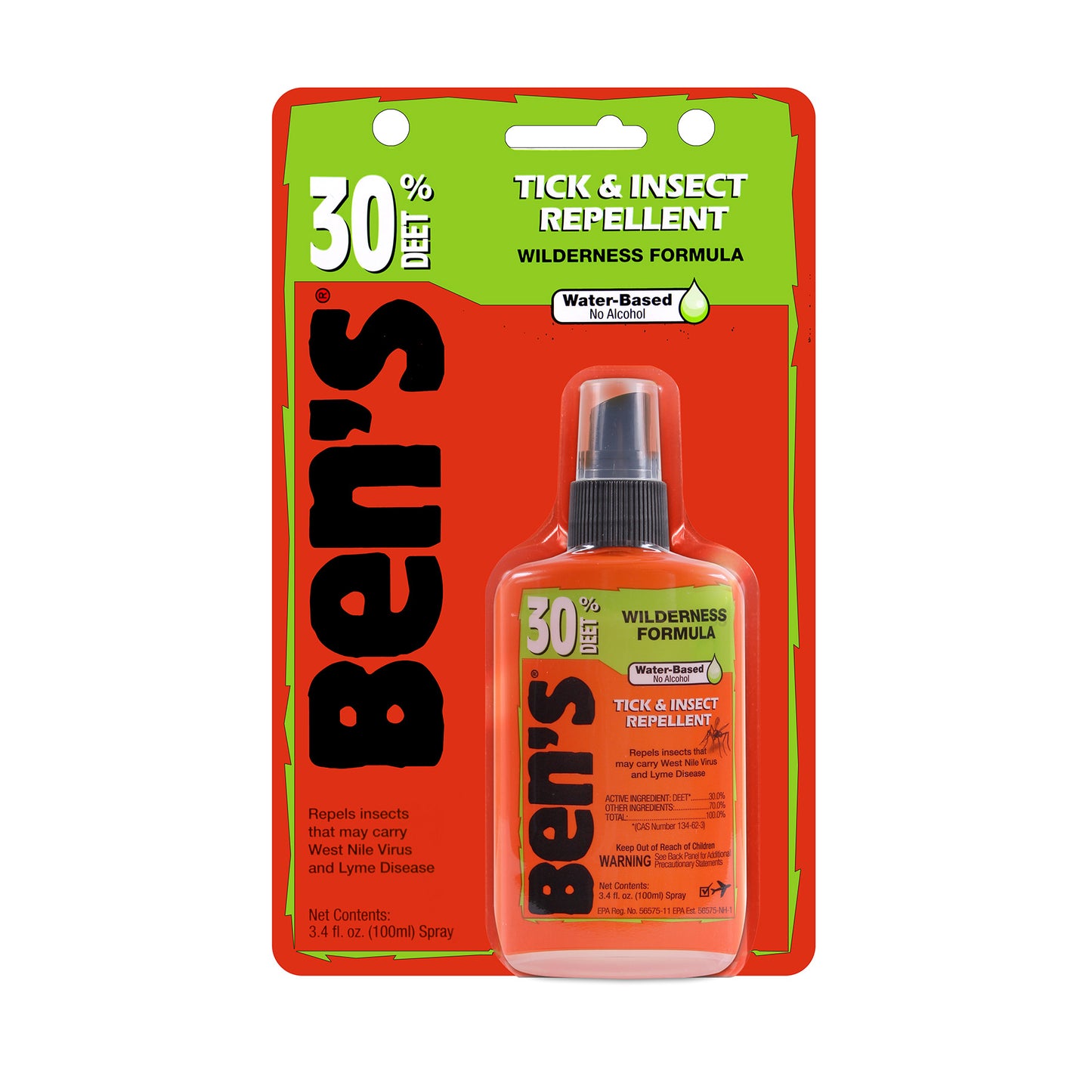 美國 Ben's 30 DEET 防蚊防蜱噴霧|長效 8 小時 戶外驅蚊防護