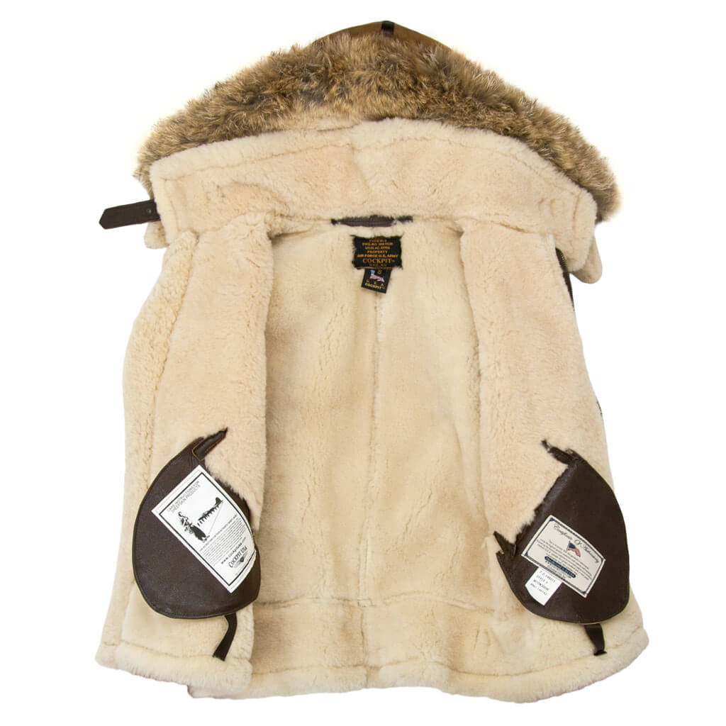 Cockpit Women's Hooded B-3 Bomber Jacket