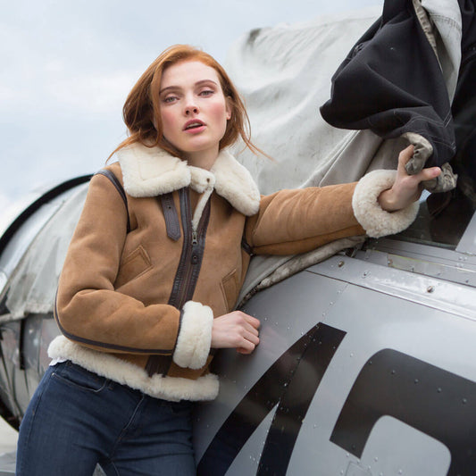 Cockpit Women's Hooded B-3 Bomber Jacket