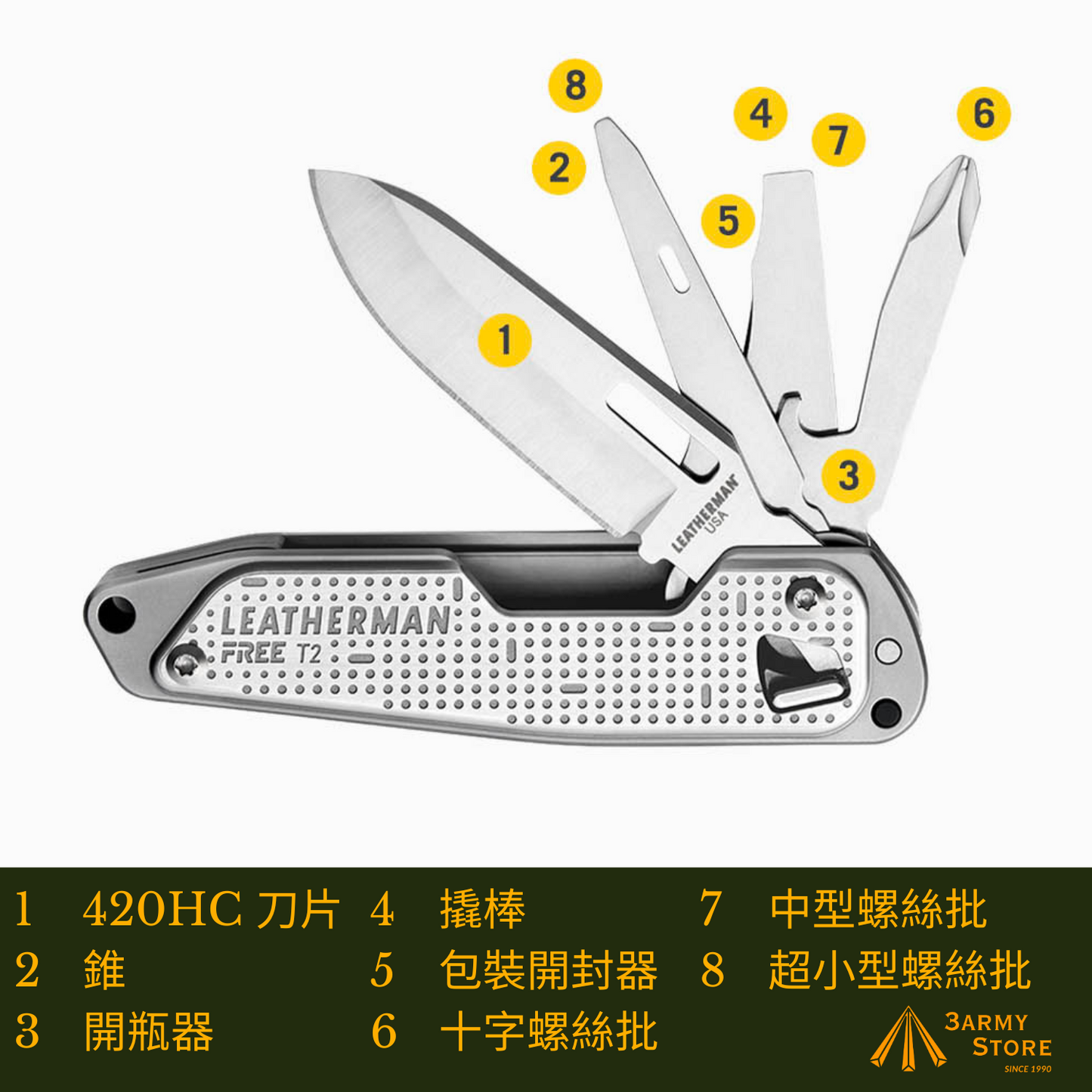 Leatherman T2: The FREE® Series Ultra-Portable Multitool