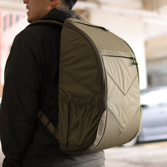 Helikon Bail Out Bag 23L Coyote emergency backpack front view