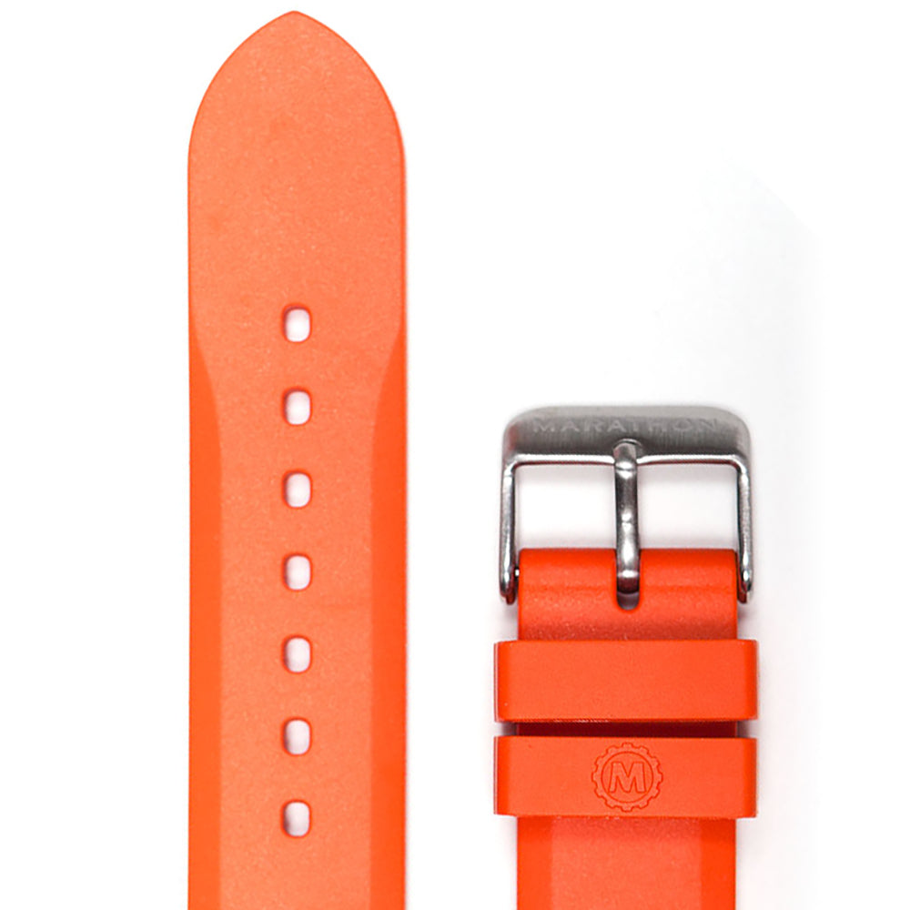 MARATHON 20mm Two-Piece Rubber Dive Watch Strap - Stainless Steel Hardware
