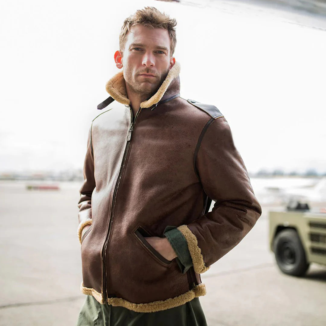 Cockpit B-6 Shearling Bomber Jacket