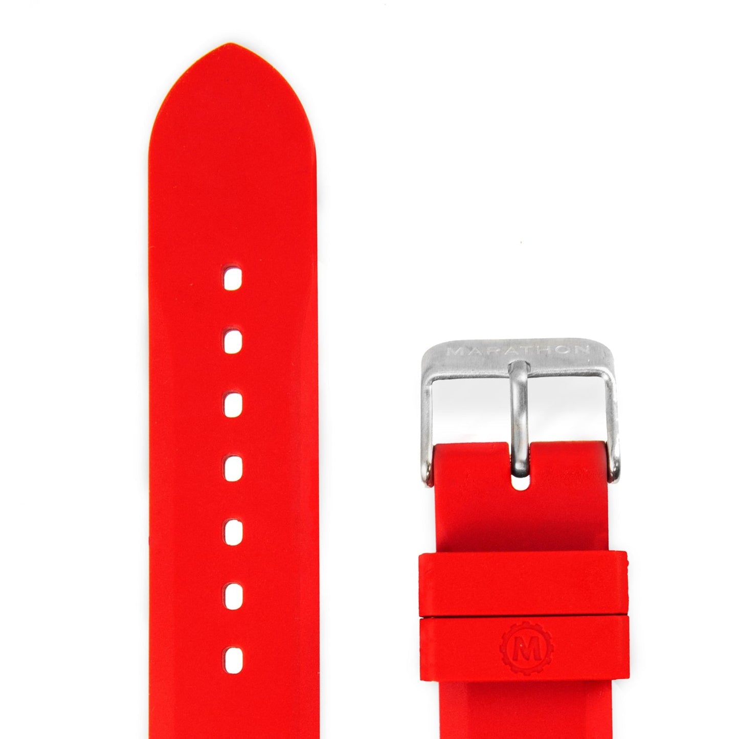 MARATHON 20mm Two-Piece Rubber Dive Watch Strap - Stainless Steel Hardware