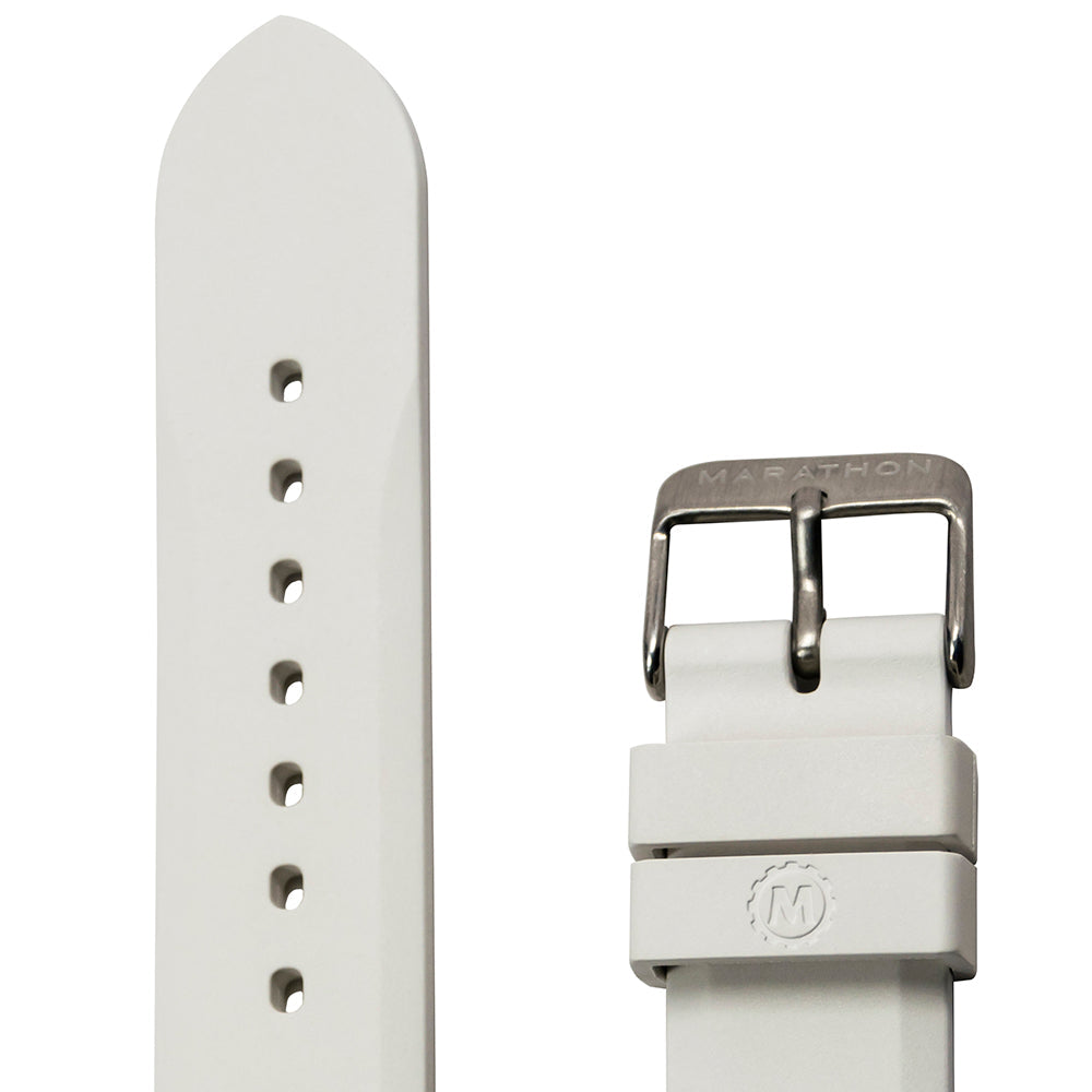 MARATHON 20mm Two-Piece Rubber Dive Watch Strap - Stainless Steel Hardware