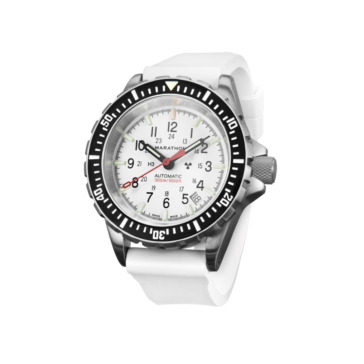 MARATHON 20mm Two-Piece Rubber Dive Watch Strap - Stainless Steel Hardware