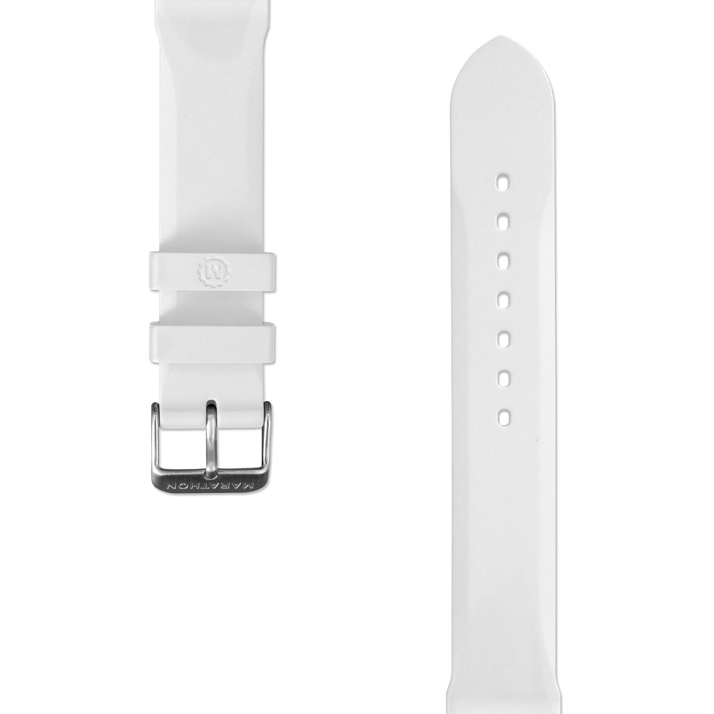 MARATHON 20mm Two-Piece Rubber Dive Watch Strap - Stainless Steel Hardware
