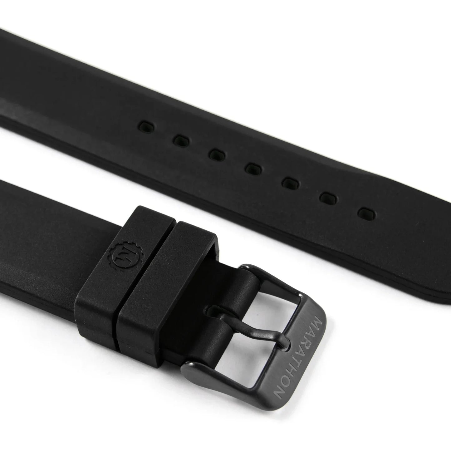 MARATHON 20mm Two-Piece Rubber Dive Watch Strap - Stainless Steel Hardware
