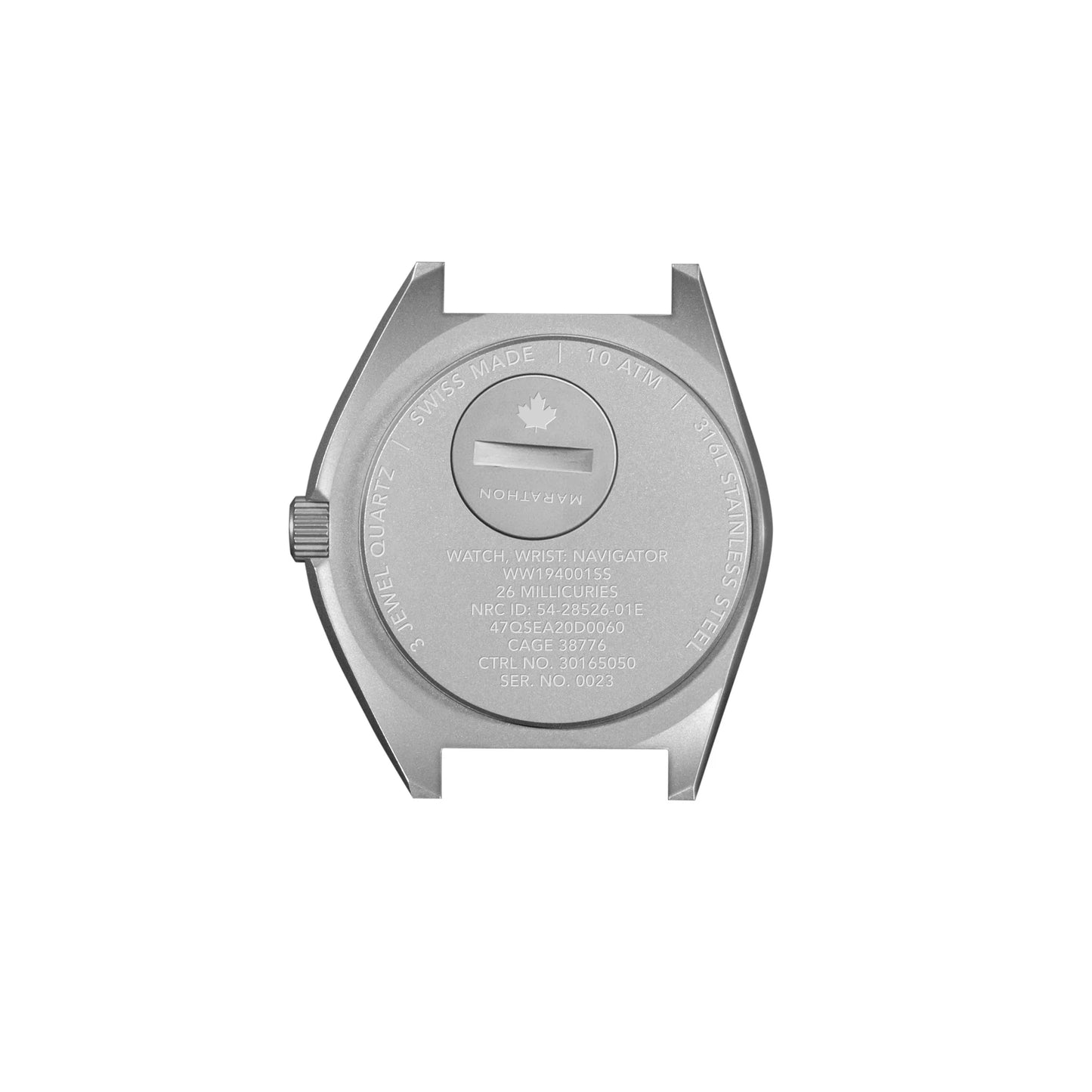 Marathon 41mm SSNAV Arctic Edition, Type II - Pilot's Quartz 3-Piece Rubber Strap Kit