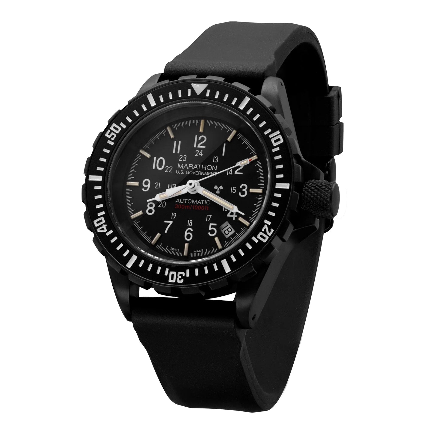 MARATHON 20mm Two-Piece Rubber Dive Watch Strap - Stainless Steel Hardware
