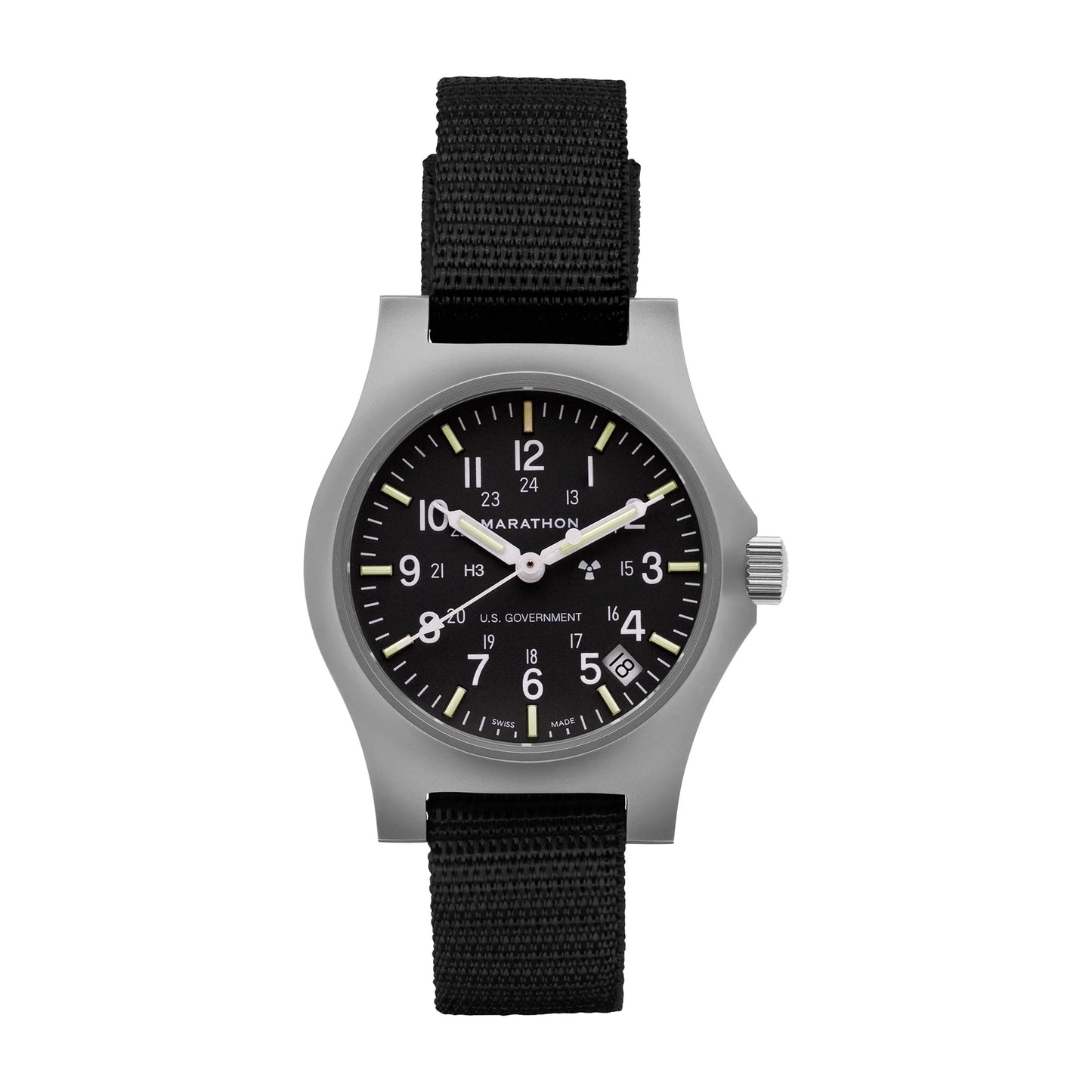 Marathon 36mm SSGPQ-D - Type II Officer's Field Watch Quartz on Ballistic Nylon Strap