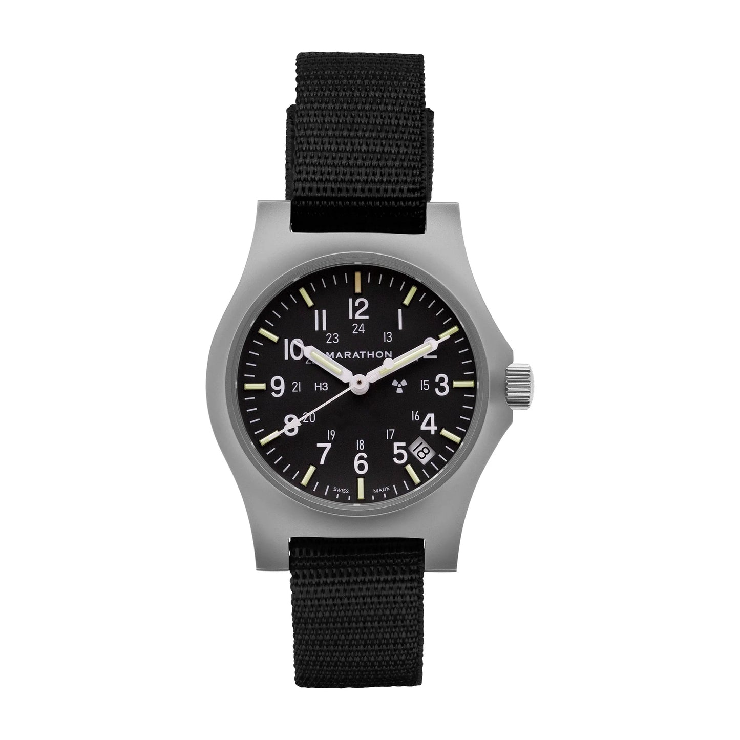 Marathon 36mm SSGPQ-D - Type II Officer's Field Watch Quartz on Ballistic Nylon Strap