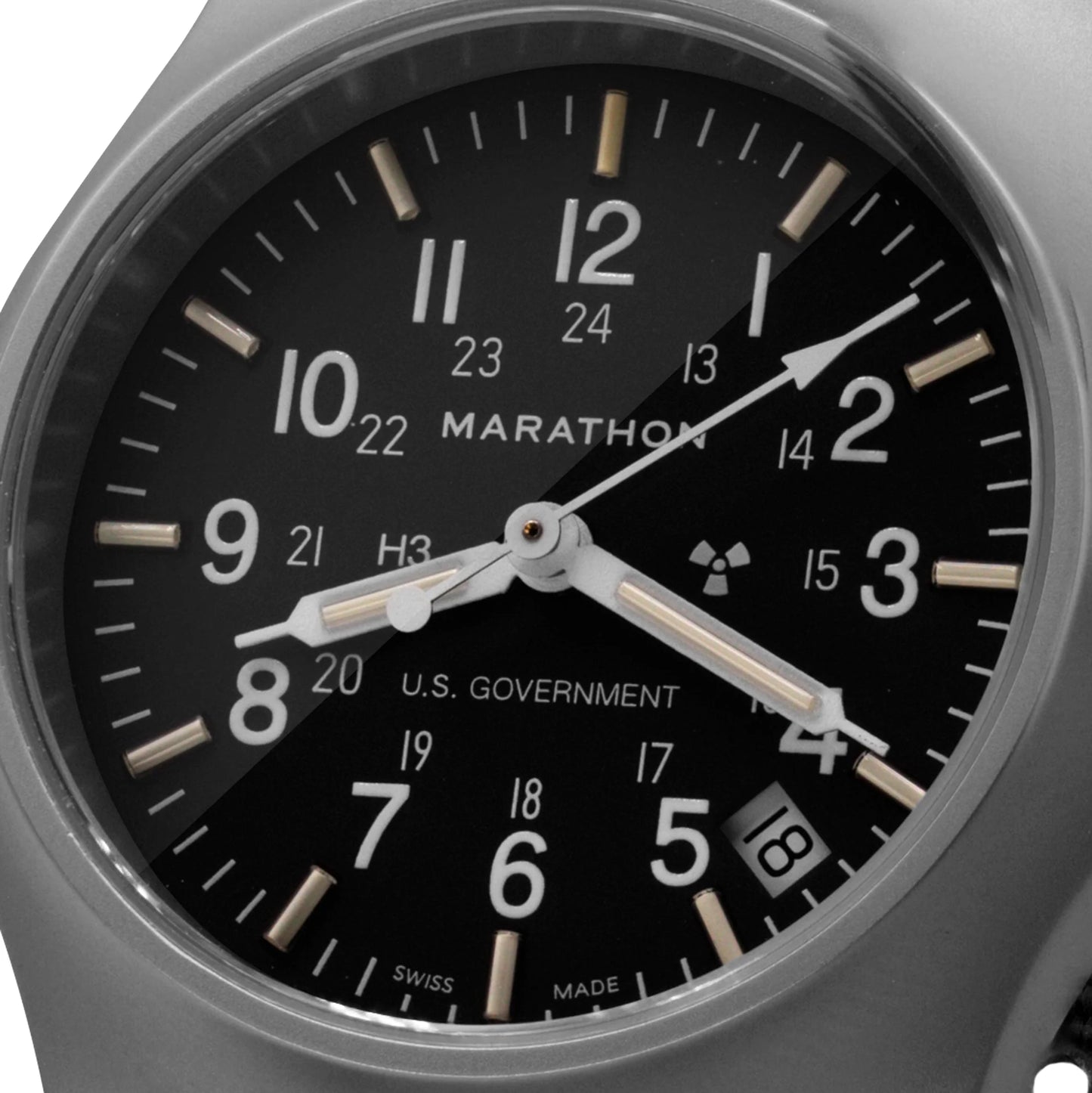 Marathon 36mm SSGPQ-D - Type II Officer's Field Watch Quartz on Ballistic Nylon Strap