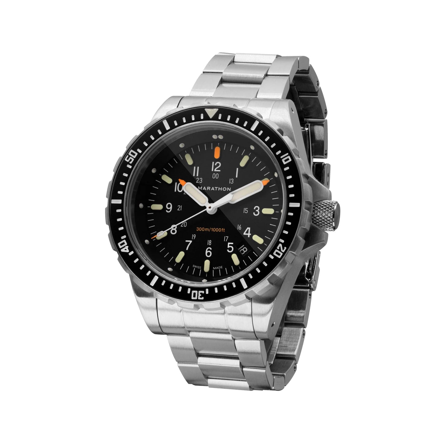 Marathon 46mm JSAR® Type II - Diver's Quartz with Stainless Steel Bracelet