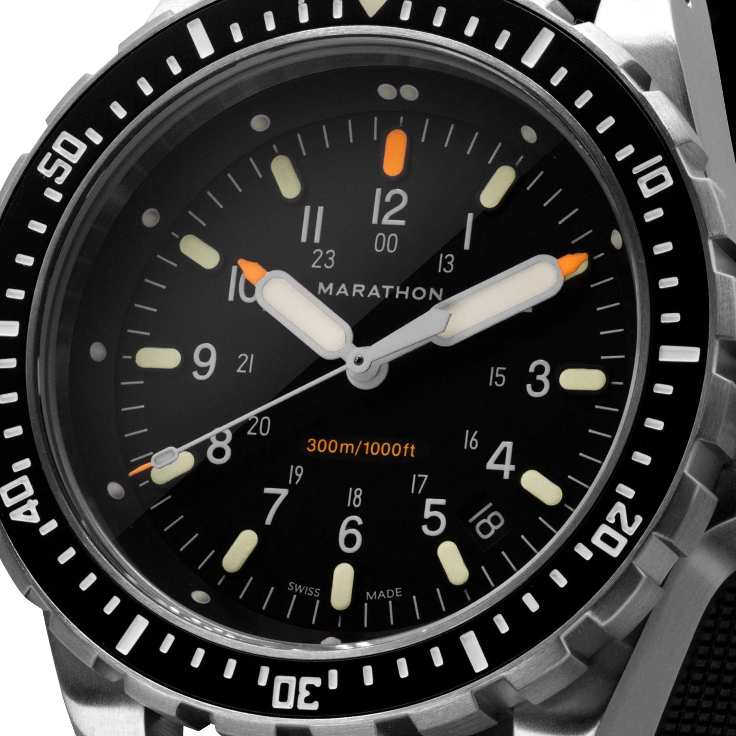 Marathon 46mm JSAR® Type II - Diver's Quartz with Stainless Steel Bracelet
