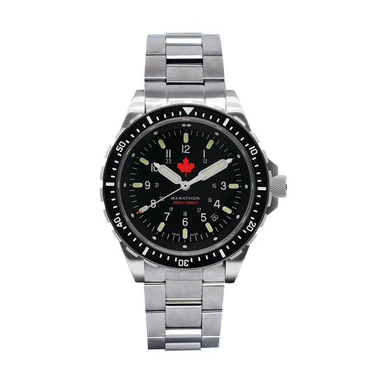 Marathon 46mm JSAR® Red Maple, Type II - Diver's Quartz with Maple Stainless Steel Bracelet