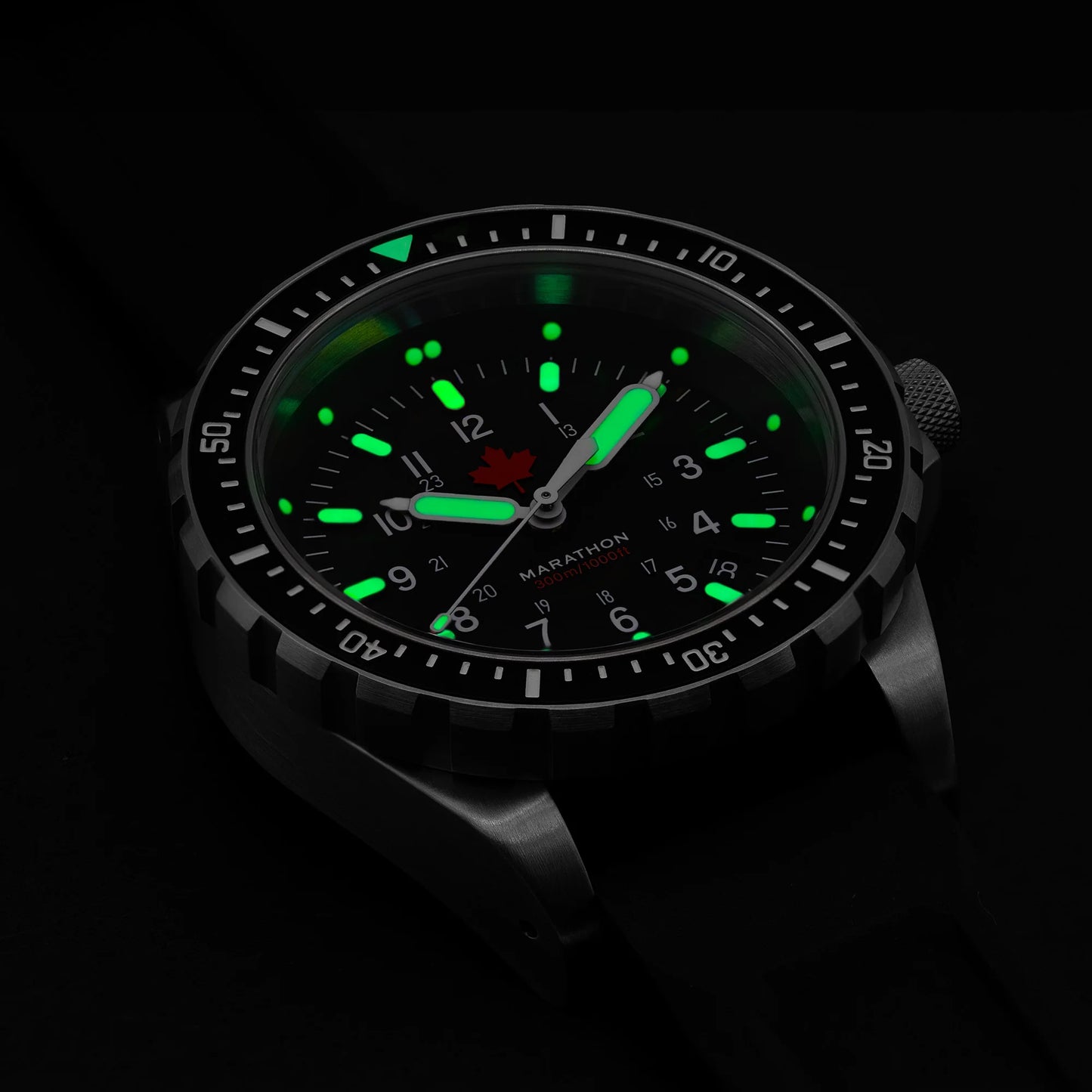 Marathon 46mm JSAR® Red Maple, Type II - Diver's Quartz with Maple Stainless Steel Bracelet