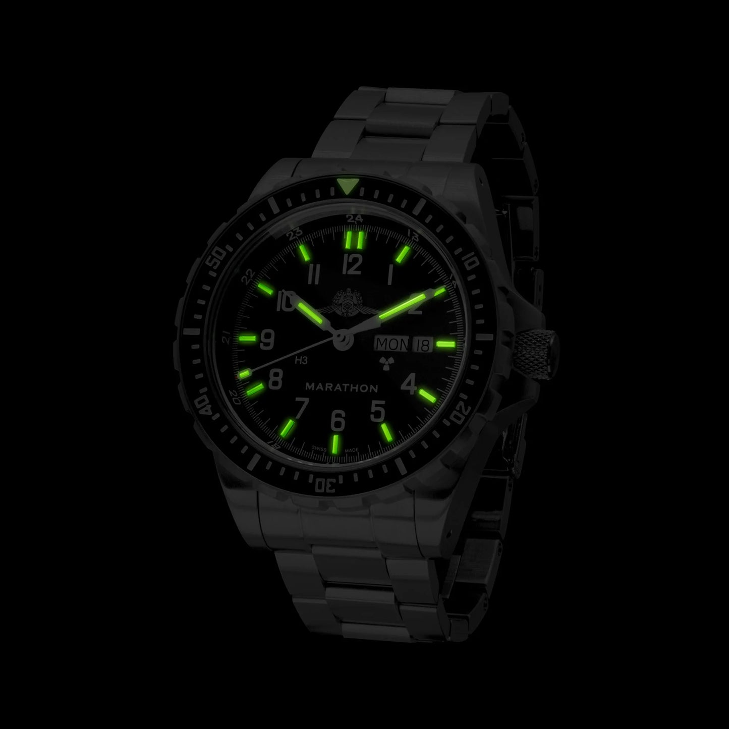 Marathon 46mm JDD® IDF YAMAM™ Type II - Diver's Automatic with YAMAN Stainless Steel Bracelet