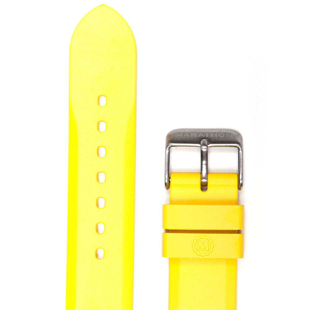 MARATHON 20mm Two-Piece Rubber Dive Watch Strap - Stainless Steel Hardware