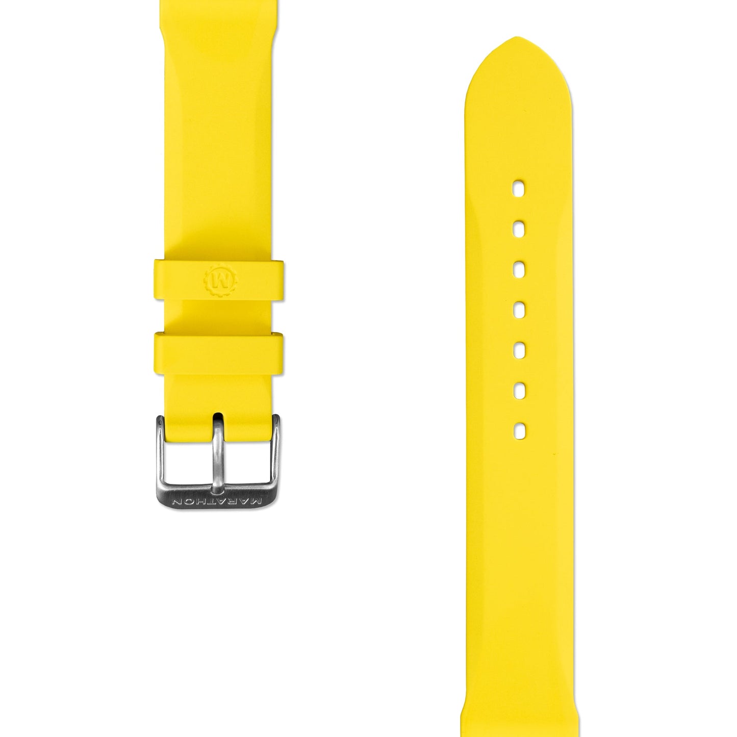 MARATHON 20mm Two-Piece Rubber Dive Watch Strap - Stainless Steel Hardware