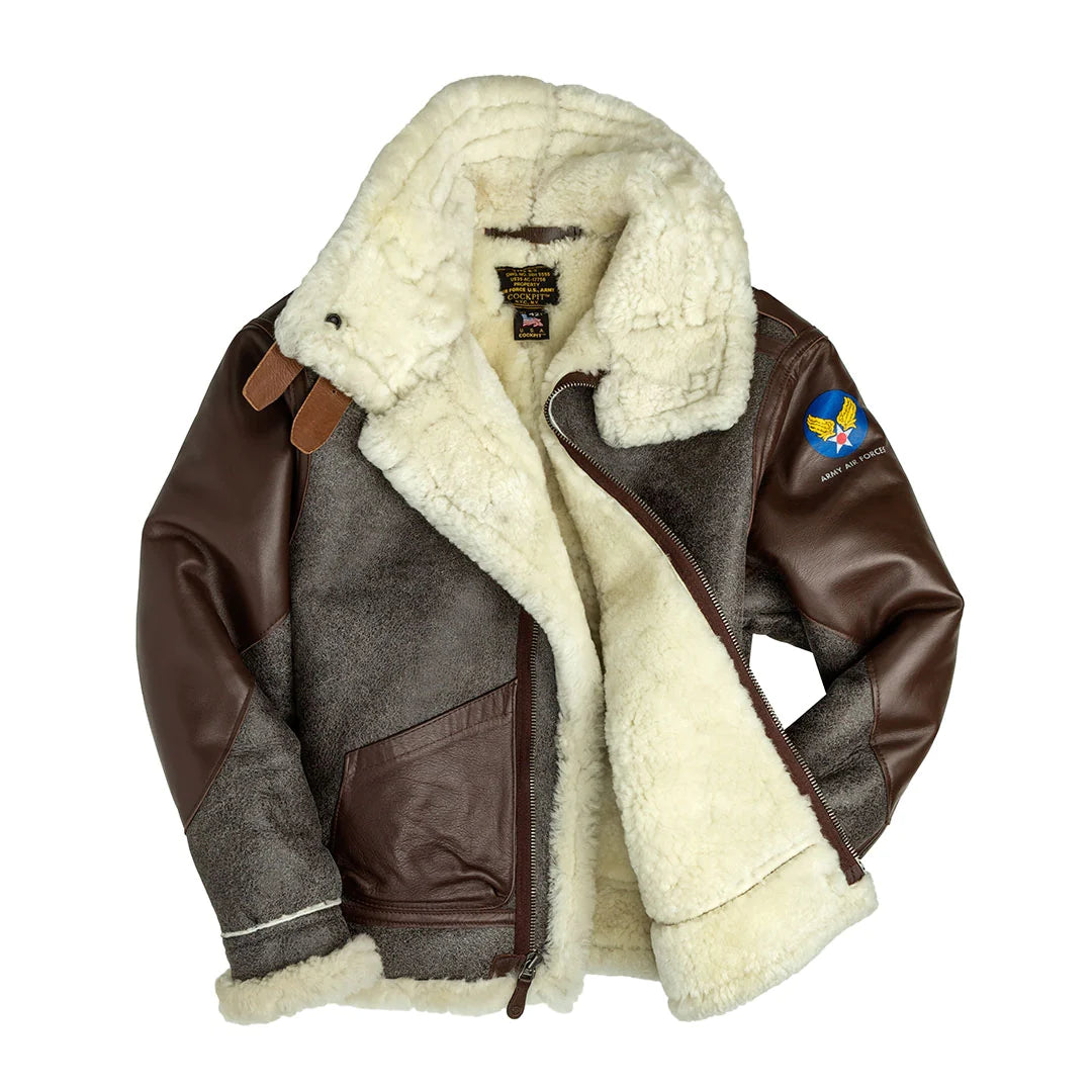 Cockpit 100 Mission™ B-3 Shearling Bomber Jacket