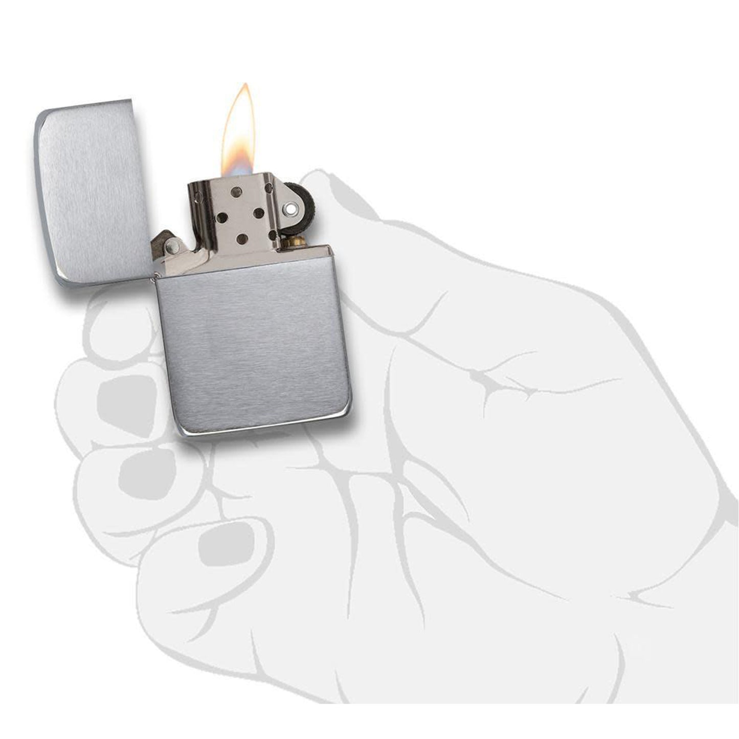 Zippo 刷砂鉻1941仿古打火機 #85