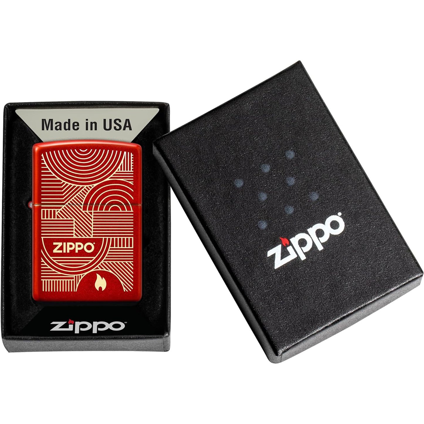 Zippo Metallic Red 雷射雕刻設計 #73