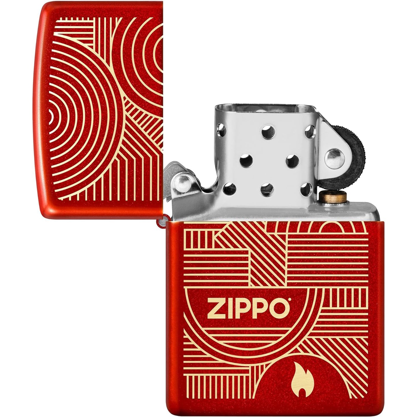 Zippo Metallic Red 雷射雕刻設計 #73