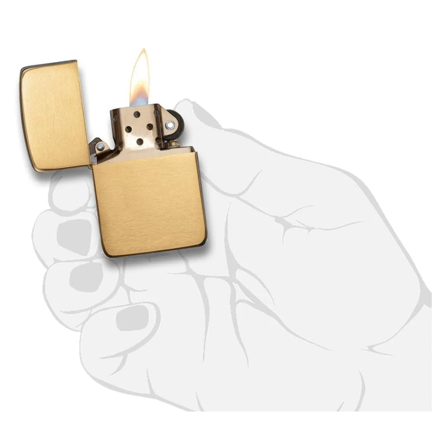 Zippo 刷砂黃銅1941仿古打火機 #86