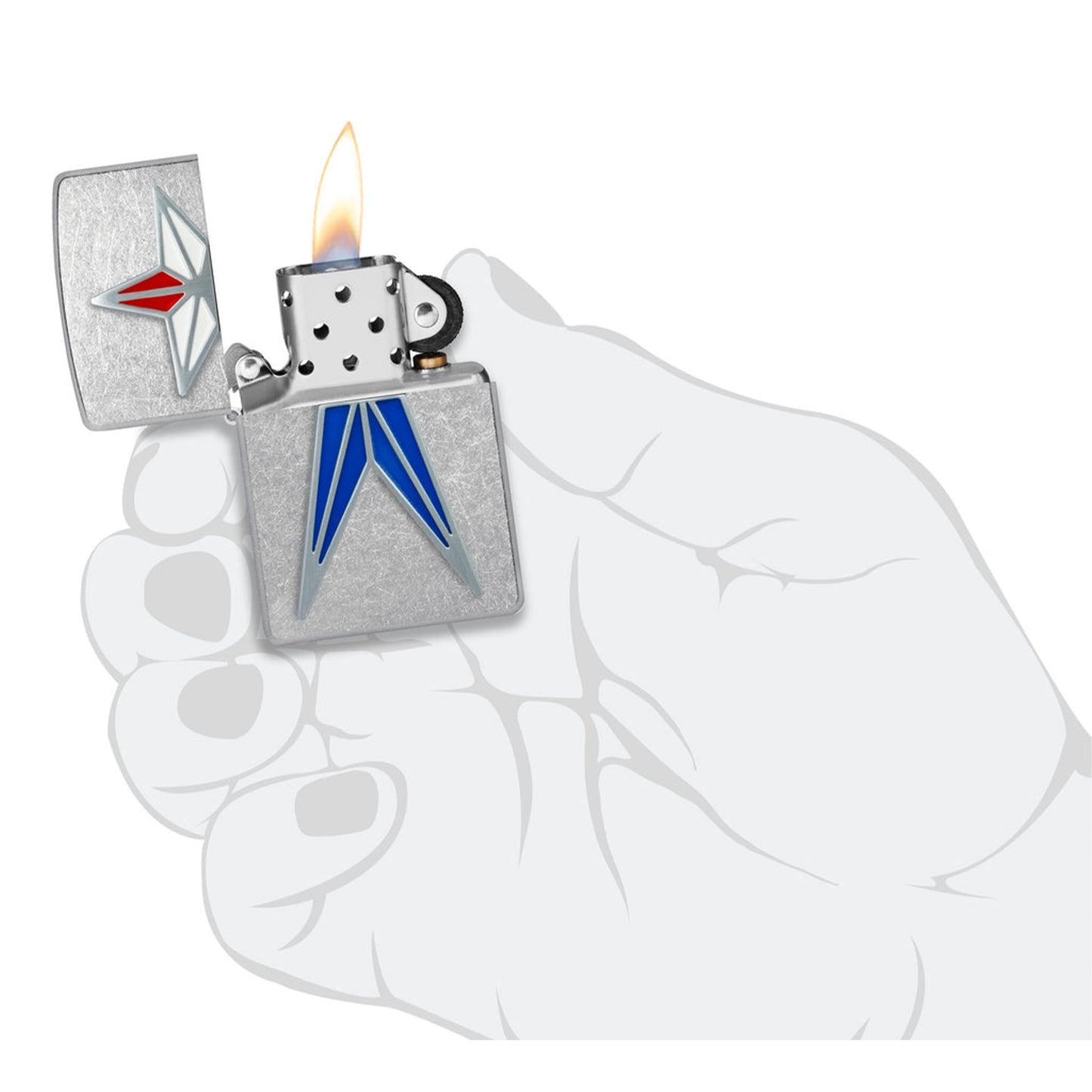 Zippo Red, White & Blue Star Lighter #87
