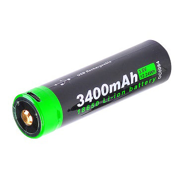 NEXTORCH 3400mAh USB Rechargeable 18650 Battery