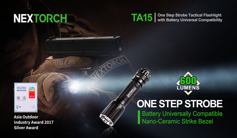 NEXTORCH TA15 Multi-Battery Tactical Flashlight