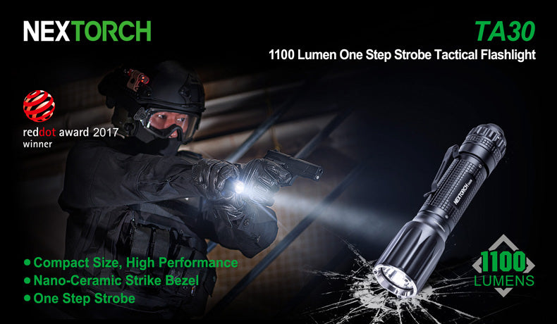NEXTORCH TA30 One-Step-Strobe Tactical Flashlight
