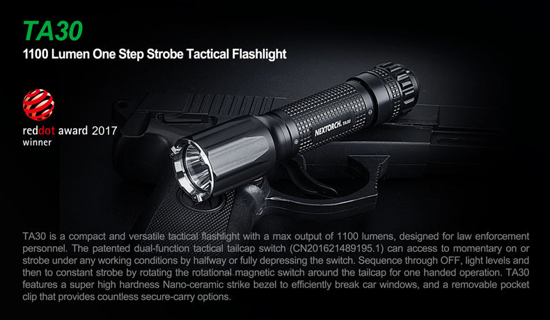 NEXTORCH TA30 One-Step-Strobe Tactical Flashlight