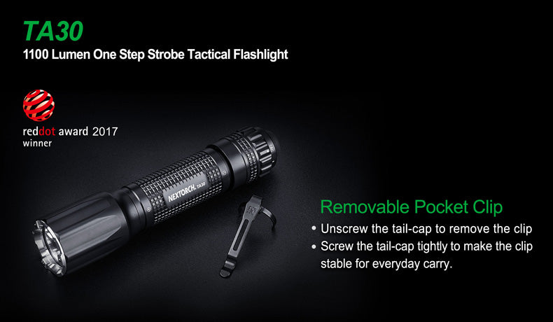 NEXTORCH TA30 One-Step-Strobe Tactical Flashlight