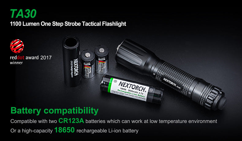 NEXTORCH TA30 One-Step-Strobe Tactical Flashlight