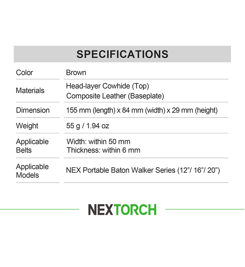 Nextorch V68 Genuine-Leather Baton Holster
