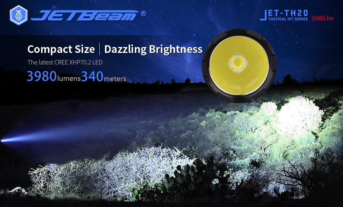 JetBeam TH20 Guardian 3980 Lumens Tactical Flashlight