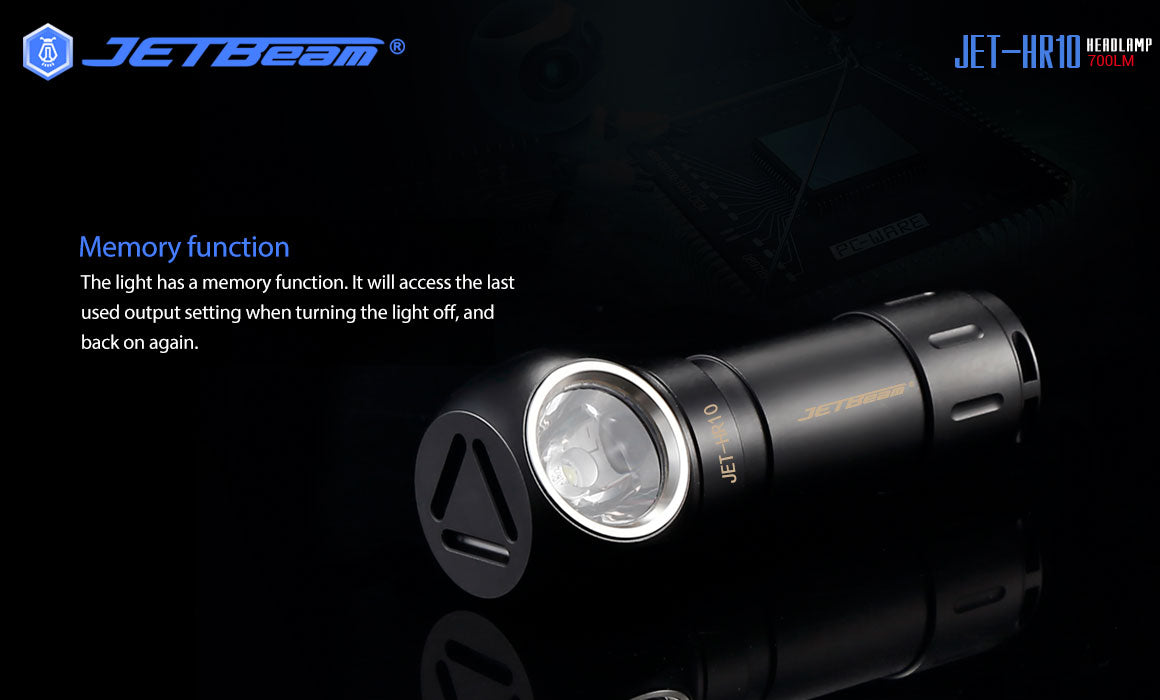 JETBEAM HR10 700Lm Rechargeable Headlamp
