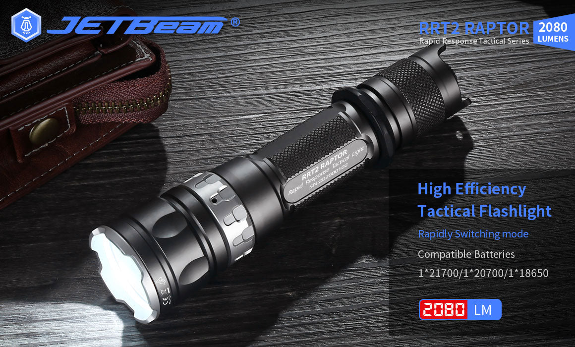 JETBEAM RRT2 RAPTOR 2080Lm Rechargeable Flashlight